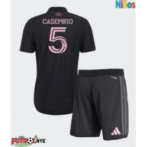 Camiseta Inter Miami Casemiro #5 Visitante Equipación para niños 2026-27 manga corta (+ pantalones cortos)